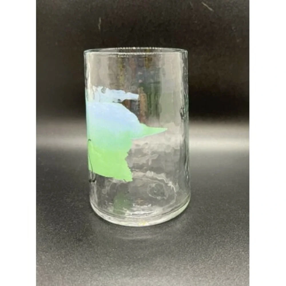 Anthropologie Art Deco Painted Monogram S‎ Initial Juice Glass Tumbler Cup 4.5